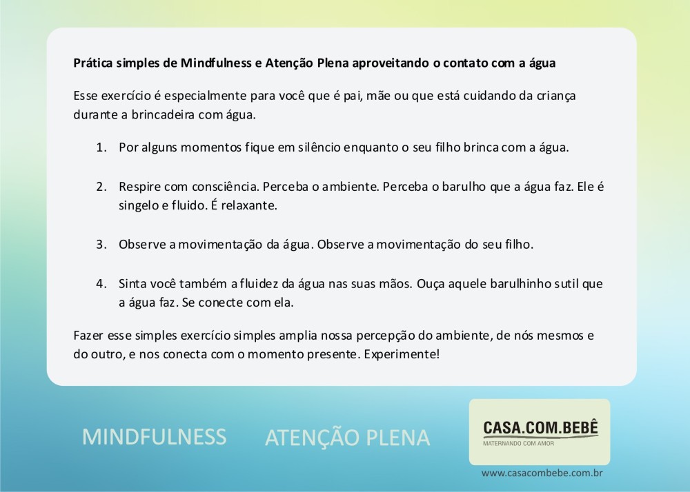 Mindfulness Atenção Plena Água