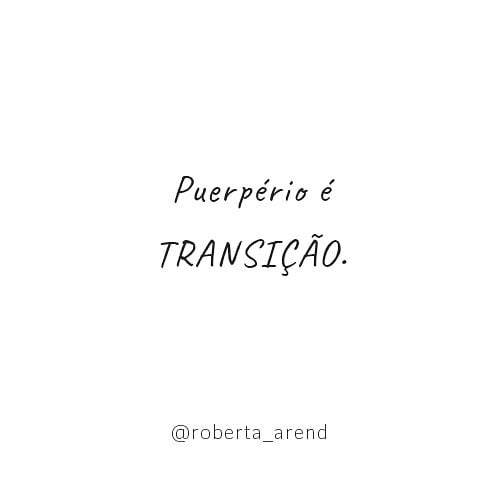 puerpério é transição